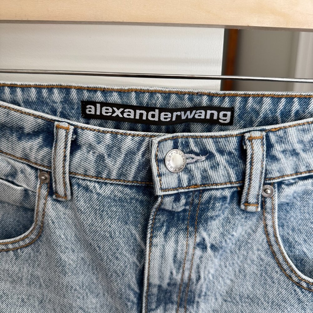 Alexander Wang Distressed Denim Shorts - Picture 3 of 8